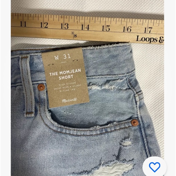 Madewell women’s denim shorts The Mom
Jean   Size 31  NWT - Picture 7 of 10